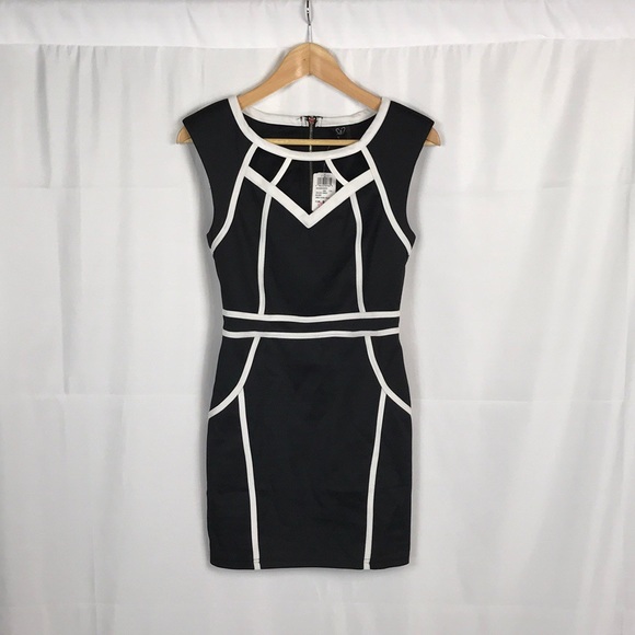 Windsor Dresses & Skirts - Windsor black with white stripes bodycon dress